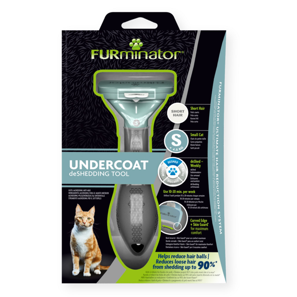 Furminator Undercoat Deshedding Tool for Short Hair Cats Small