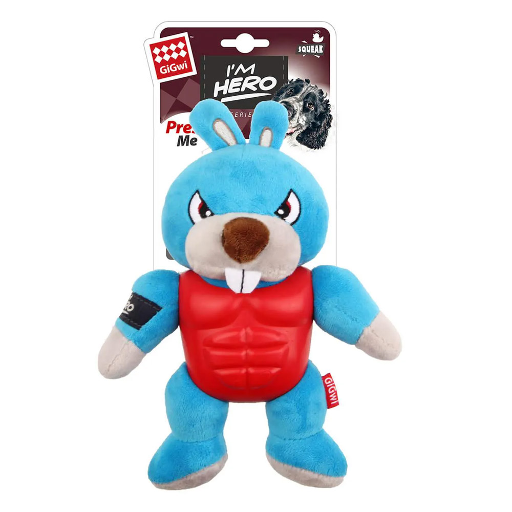 GiGwi IM Hero Plush Squeaker Toy for Dogs for Dogs