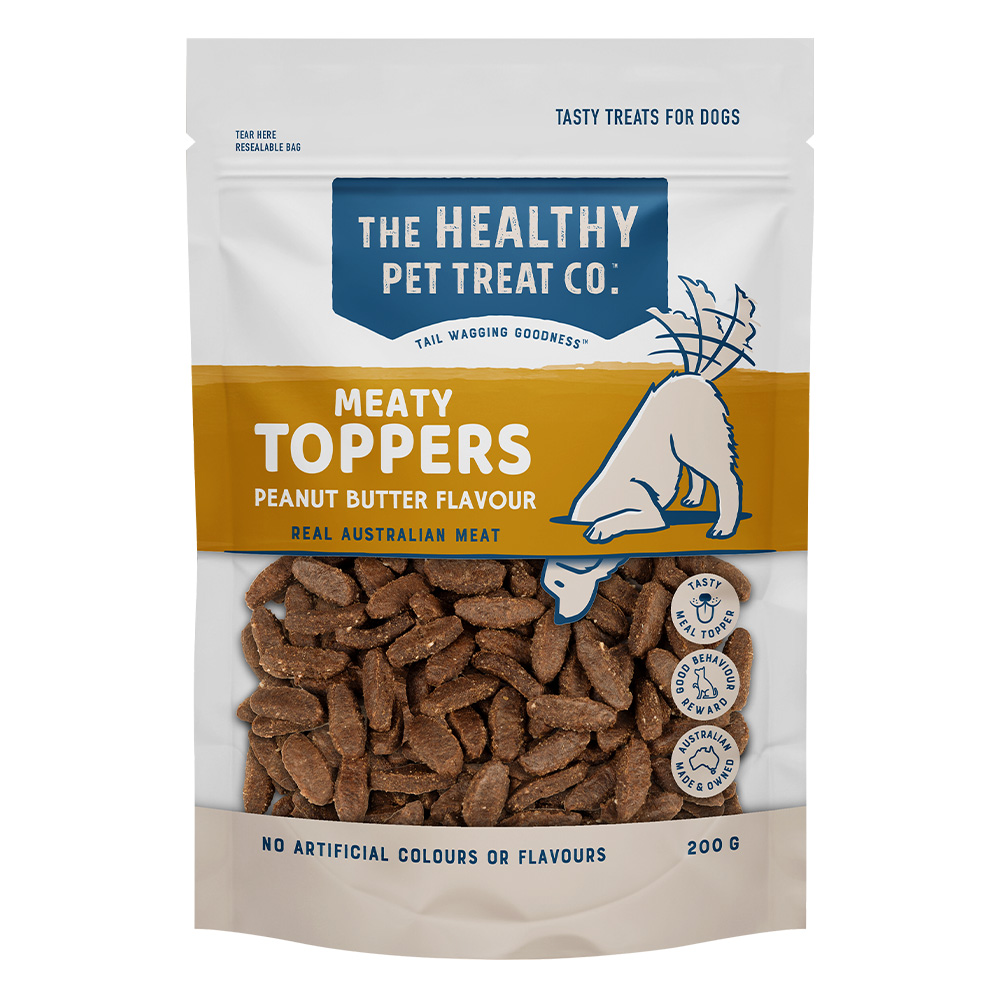 Healthy Pet Treat Co Meaty Toppers Peanut Butter for Dogs for Food