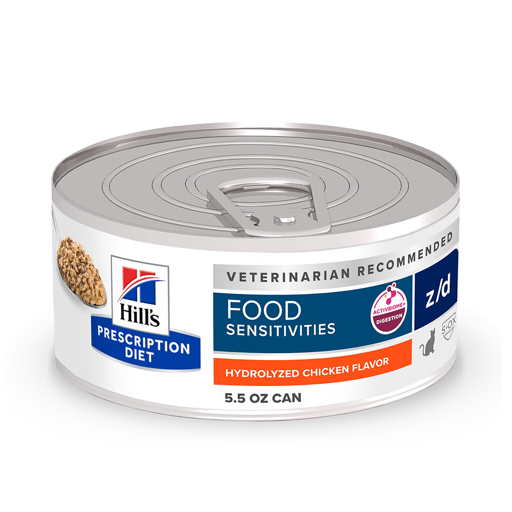 Hill's Prescription Diet z/d Food Sensitivities Hydrolyzed Chicken Flavor Wet Cat Food for Food Supplies