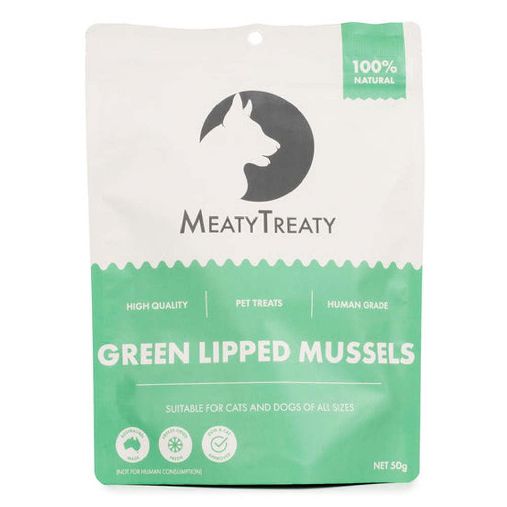 MeatyTreaty Premium Freeze Dried Green Lipped Mussels for Cats and Dogs