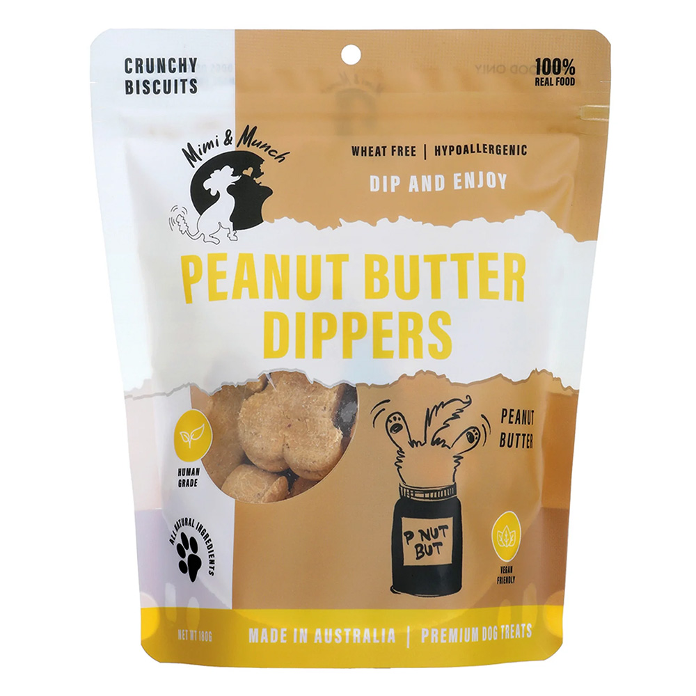Mimi & Munch Peanut Butter Dippers Natural Dog Treats for Dogs