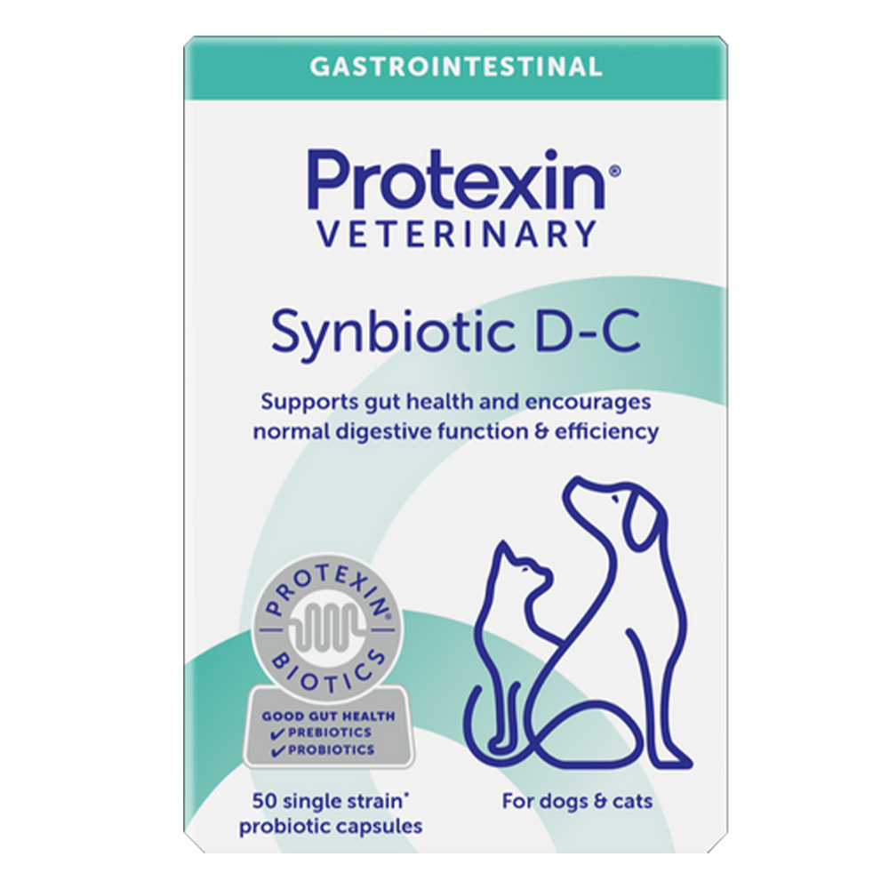 Protexin Synbiotic D-C Probiotic & Prebiotic Capsules For Dogs and Cats for Dogs