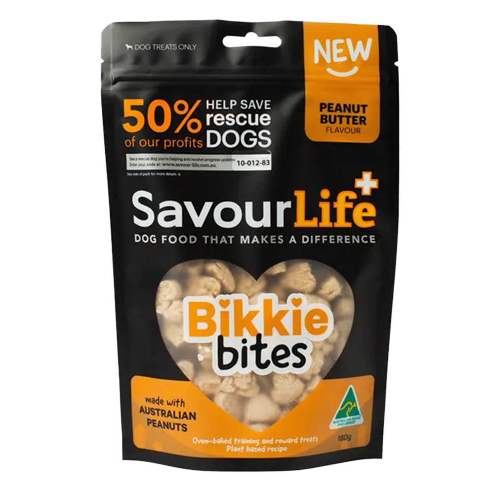 SavourLife Bikkie Bites Peanut Butter Flavour Dog Treats for Dogs Supplies