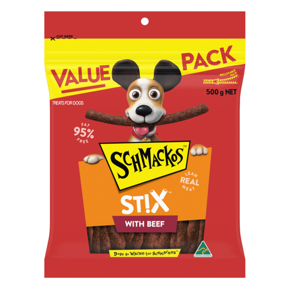 Schmackos Stix with Beef Lean Real Meat Dog Treats for Dogs
