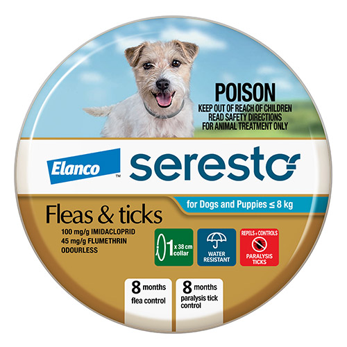 Seresto Flea & Tick Collar for Dogs Blue for Dogs under 8 Kg