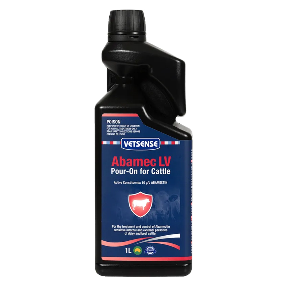 Vetsense Abamec LV Pour-On for Cattle for Farm Animals