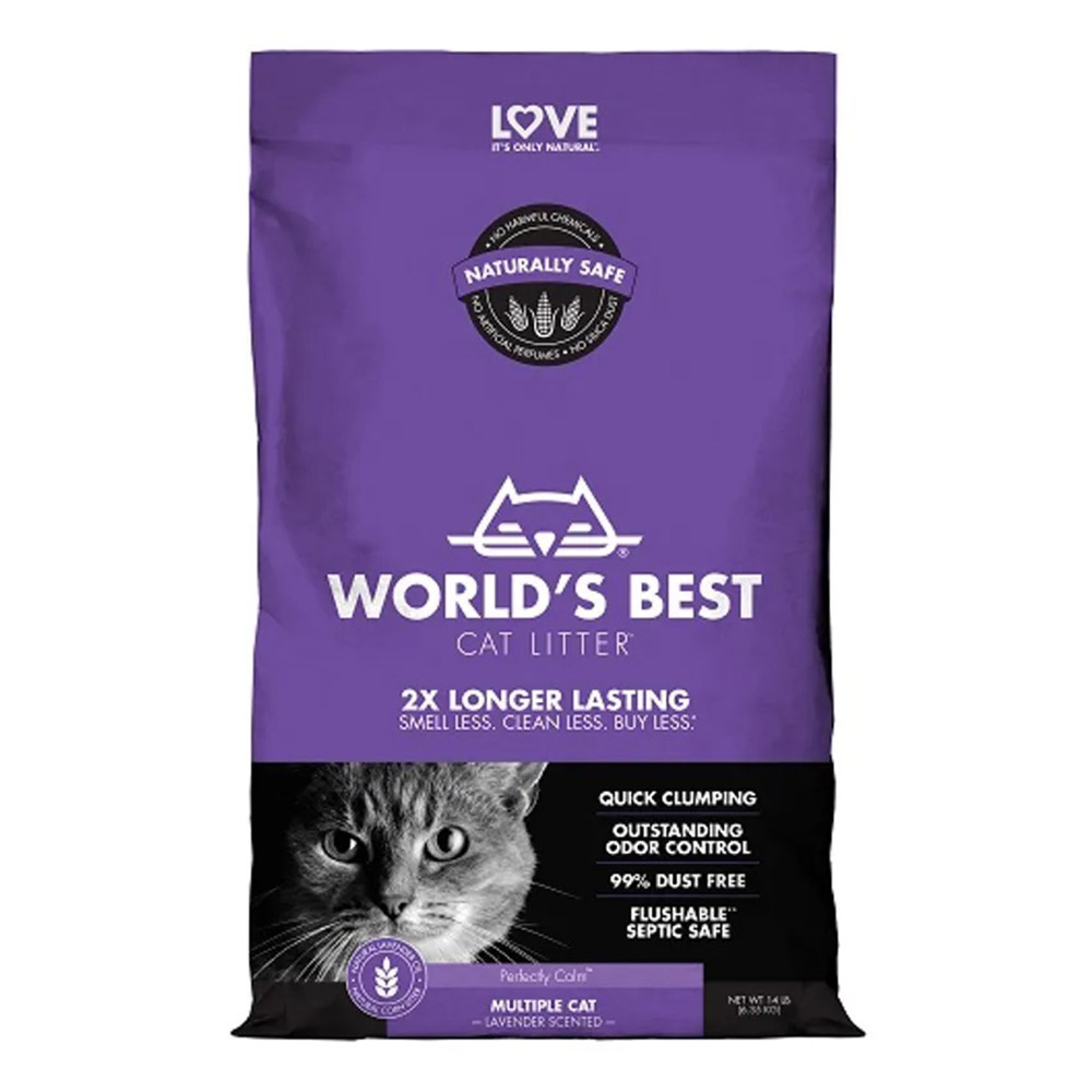 World's Best Multiple Cat Lavender Scented Cat Litter for Cats